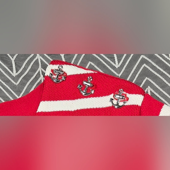 Zara Cropped Red And White Striped Tee Size Medium - Picture 2 of 6